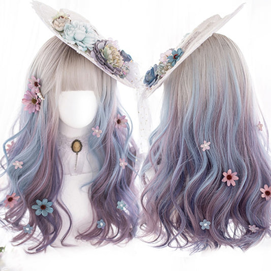 Lolita fashion synthetic wigs - Long straight lady - high temperature resistant