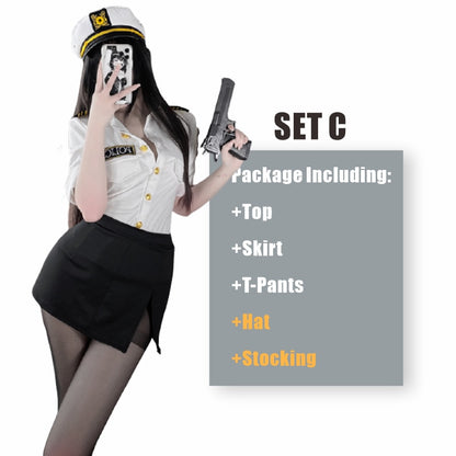 Sexy Policewoman Uniform Cosplay - Sexy Officer Outfit Set