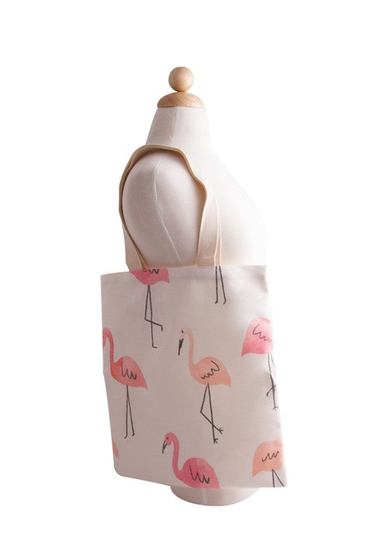 BOLSO TOTE ESTAMPADO FLAMENCOS