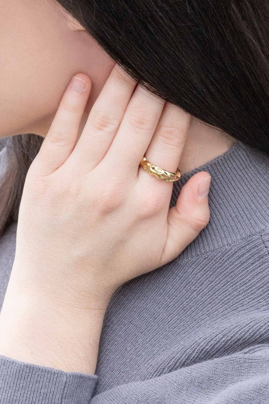 Gold Textured Ring