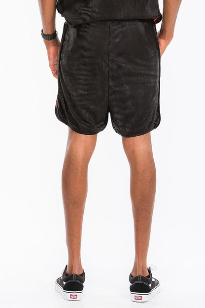 METALLIC FLICK SHORTS