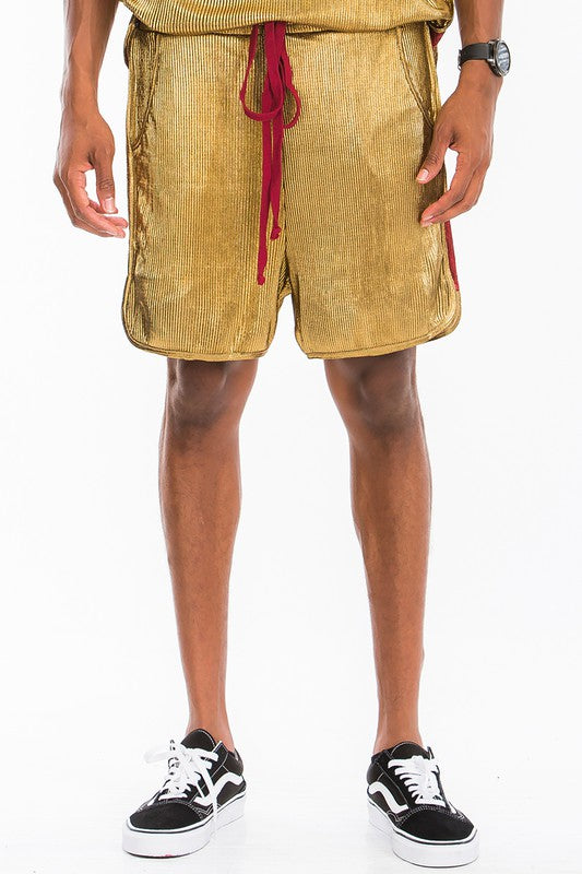 METALLIC FLICK SHORTS