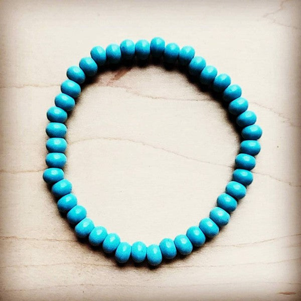 Pulsera Bar-Pulsera Apilable Turquesa Azul