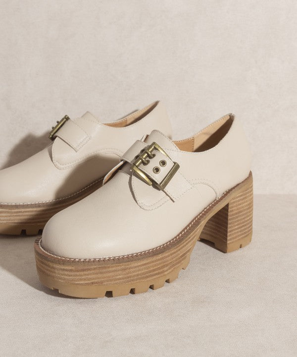 Oasis Society Sarah - Mocasines con plataforma y hebillas