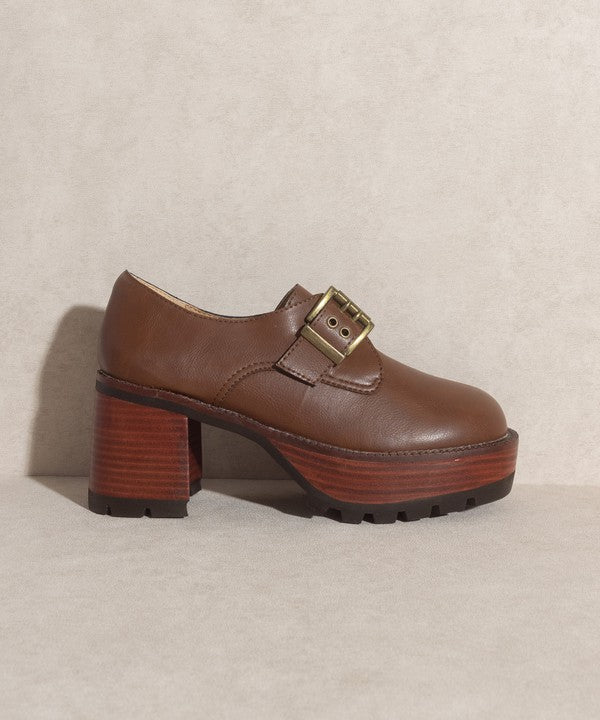 Oasis Society Sarah - Mocasines con plataforma y hebillas