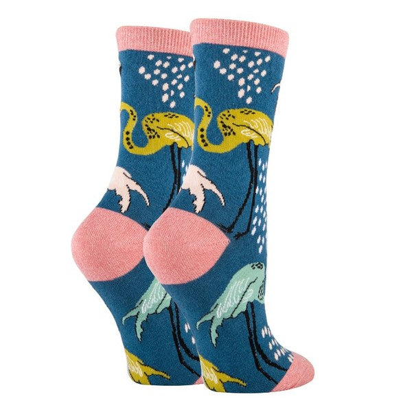 Flamingo Sun - Women's Crew Socks