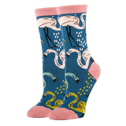 Flamingo Sun - Women's Crew Socks