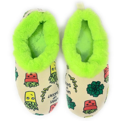 What Up Succa - Pantuflas de sherpa esponjosas para mujer