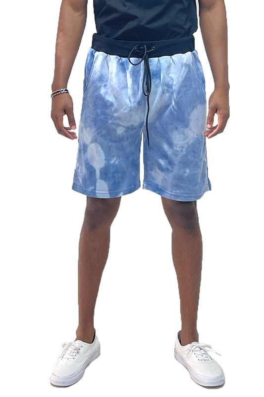 Weiv Pantalones cortos deportivos Tye Dye para hombre