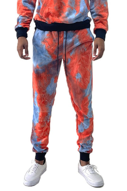 COTTON TYE DYE SWEAT PANTS