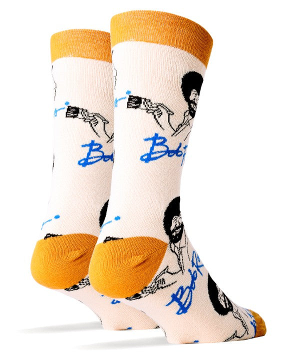 It's Bob Ross - Men's Cotton Crew Funny Socks