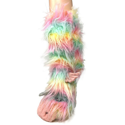 Funky Unicom - Calcetines tipo pantufla Sherpa acogedores para mujer