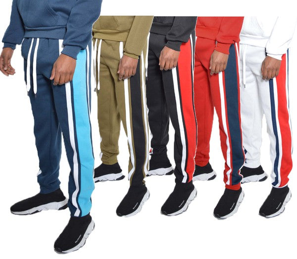 3 STRIPE COLOR BLOCK SWEAT PANTS