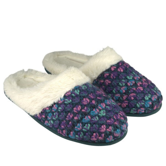 Mermaid Tail Purp - Pantuflas Sherpa acogedoras para mujer