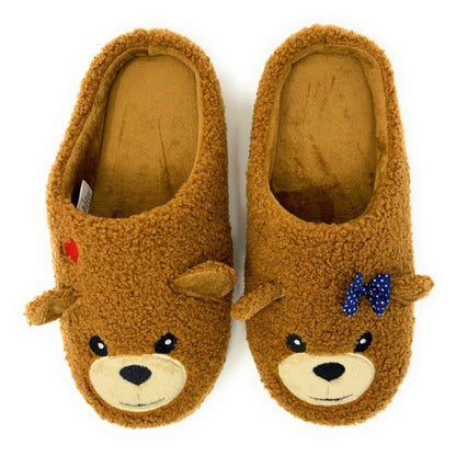 Bear Hug - Women's Slip On House Animal Slippers