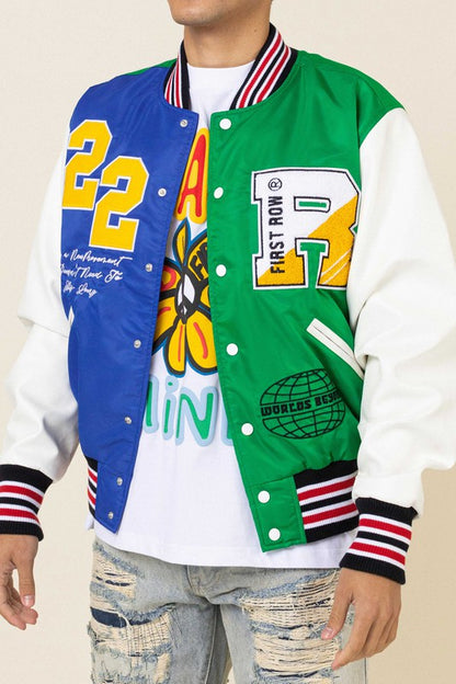 Chaqueta universitaria verde Letterman de Bright Future