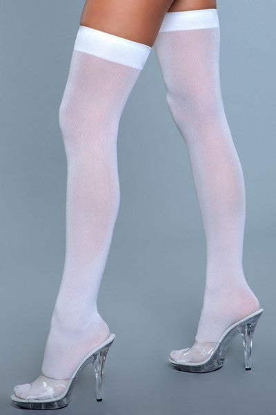 Opaque Nylon Thigh Highs