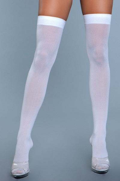 Opaque Nylon Thigh Highs