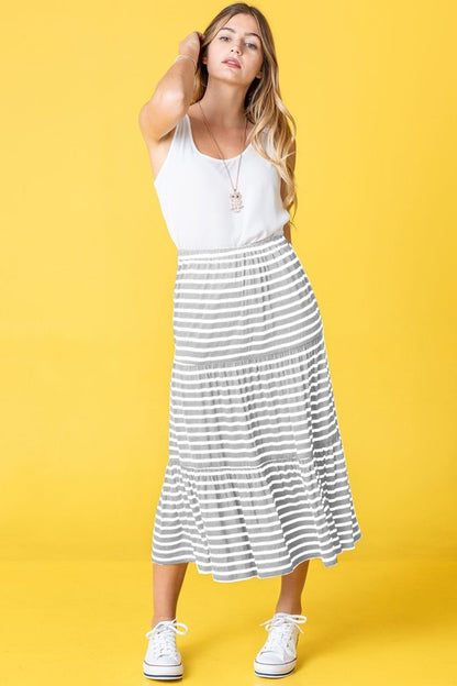 Stripe Maxi Skirt