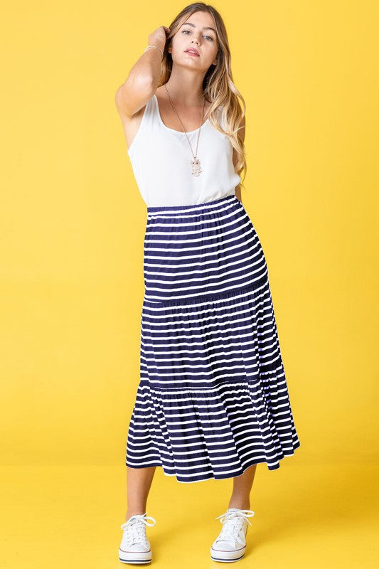 Stripe Maxi Skirt