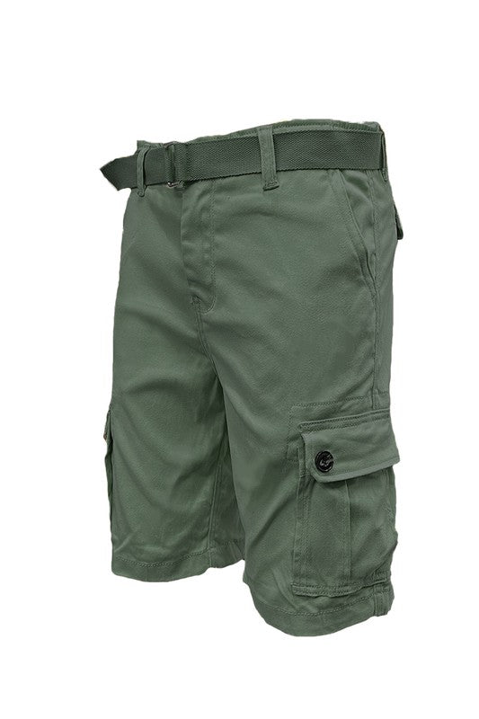 Weiv Shorts cargo con cinturón para hombre con cinturón