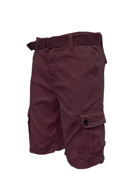 Weiv Shorts cargo con cinturón para hombre con cinturón