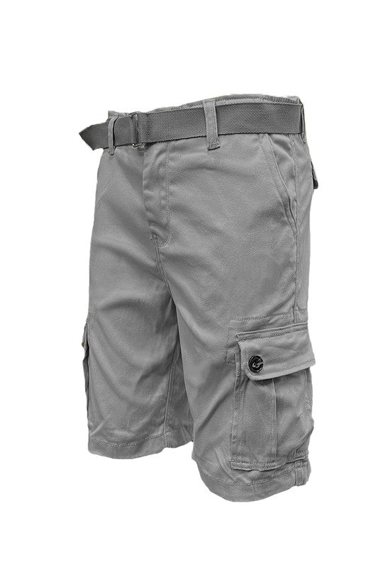 Weiv Shorts cargo con cinturón para hombre con cinturón