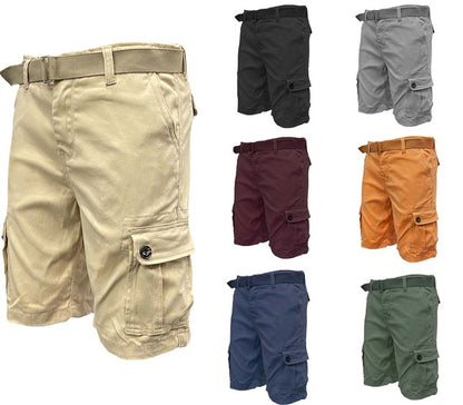 Weiv Shorts cargo con cinturón para hombre con cinturón