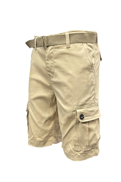 Weiv Shorts cargo con cinturón para hombre con cinturón