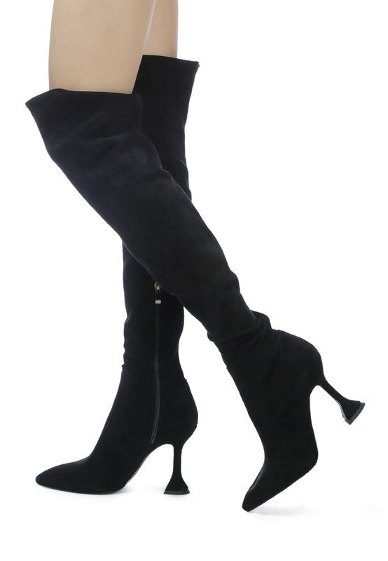 BRANDY OVER THE KNEE HIGH HEELED BOOTS