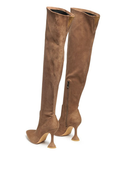 BRANDY OVER THE KNEE HIGH HEELED BOOTS