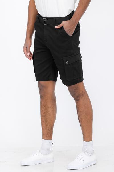 Weiv Shorts cargo con cinturón para hombre con cinturón