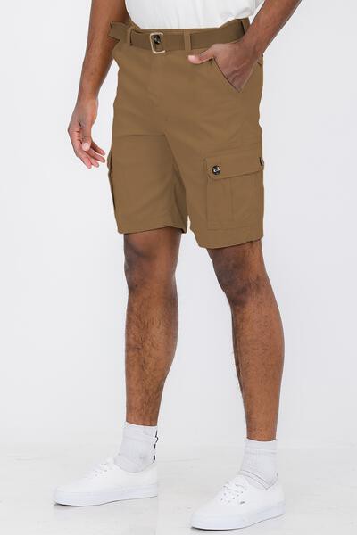 Weiv Shorts cargo con cinturón para hombre con cinturón