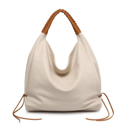 Bolso hobo mujer plata metalizado