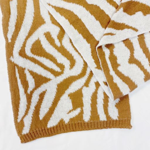 Dare To Wear Cozy Scarf Cozy Knit in Trendy Zebra Pattern