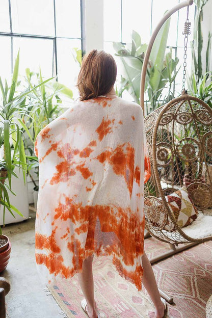 Tie Dye Kimono Shawl