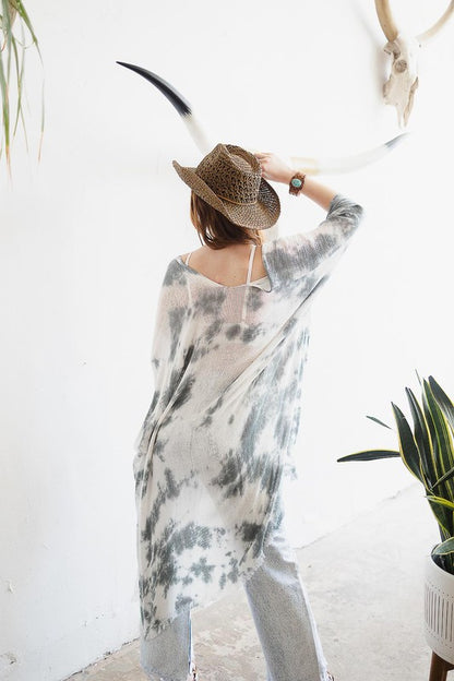 Tie Dye Kimono Shawl