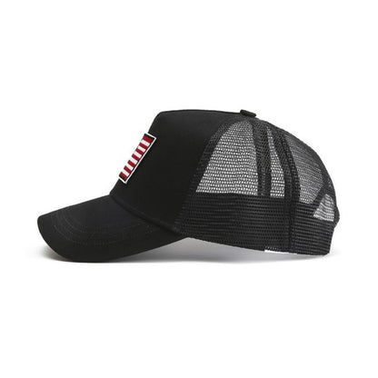 Gorra de camionero unisex con bandera americana