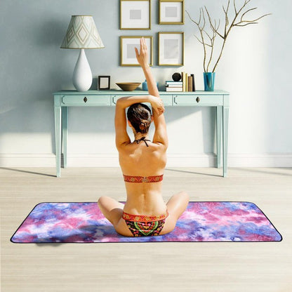 Tie Dye Toga Mat Towel with Slip-Resistant Grip