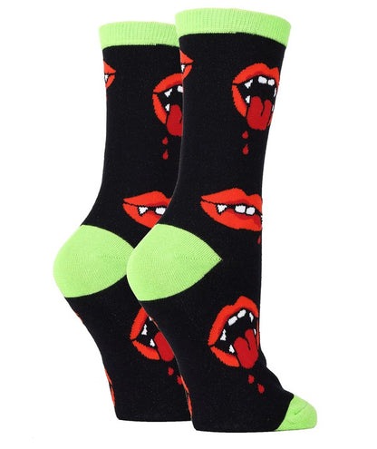 Ahhh Vampire - Women's Funny Halloween Crew Socks