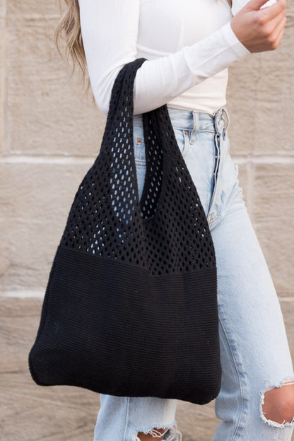 Bolso hobo de punto suave