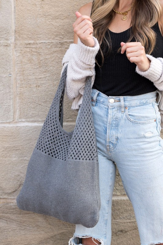 Bolso hobo de punto suave