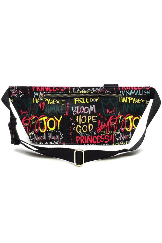 Multi Graffiti Fanny Bag Waist Bag