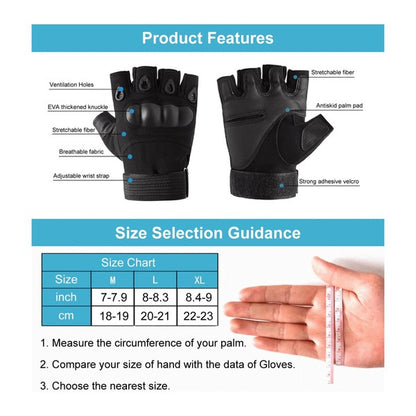 Tactical Military Fingerless Airsoft Gloves