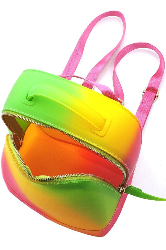 Clear Convertible Jelly Candy Backpack