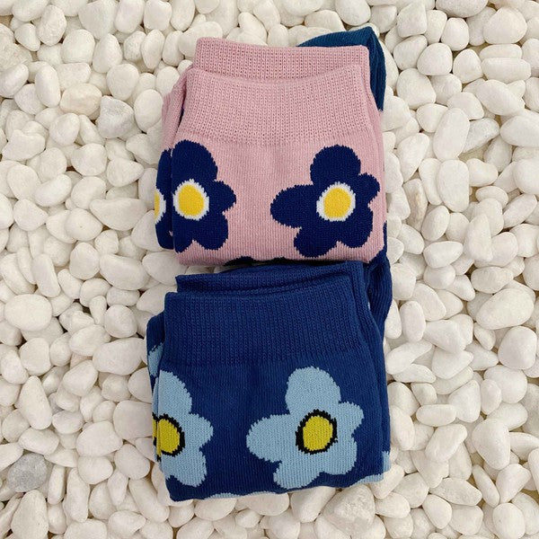 Modern Daisy Socks Set Of 2 Pairs