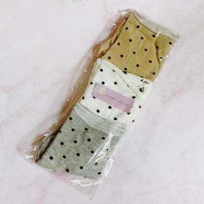 Precious Polka Dot Socks Set Of 3 Pairs