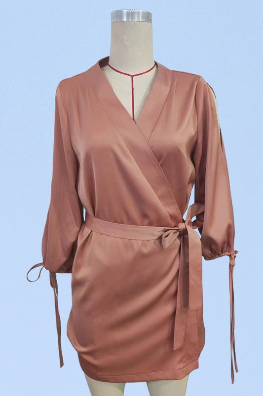 Satin Wrap Robe