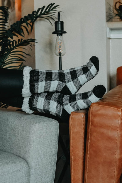 Plaid Fleece Slippers