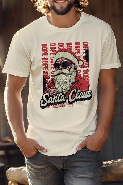 Dope Santa Claus Navidad Camiseta gráfica unisex